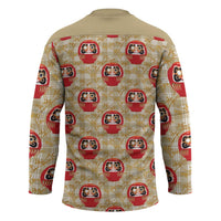 Japanese Daruma Doll Hockey Jersey Palaka With Seamless Bamboo Pattern - Polynesian Pride