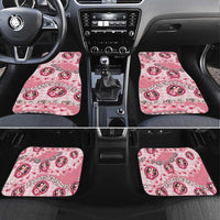 Japanese Daruma Doll Palaka Car Mats Cherry Blossoms With Shell Lei - Polynesian Pride