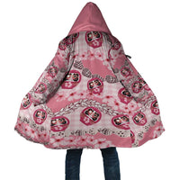 Japanese Daruma Doll Palaka Cloak Cherry Blossoms With Shell Lei - Polynesian Pride