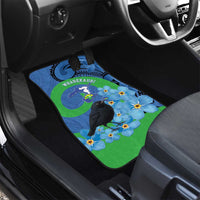 New Zealand Chatham Islands Car Mats Wharekauri Forget Me Not With Black Robin
