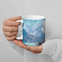 New Zealand South Island Ceramic Mug Te Waipounamu Aoraki Kea Bird - Polynesian Pride