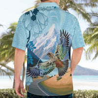 New Zealand South Island Hawaiian Shirt Te Waipounamu Aoraki Kea Bird