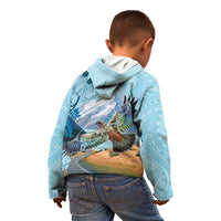 New Zealand South Island Kid Hoodie Te Waipounamu Aoraki Kea Bird