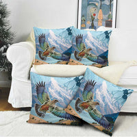 New Zealand South Island Pillow Cover Te Waipounamu Aoraki Kea Bird - Polynesian Pride