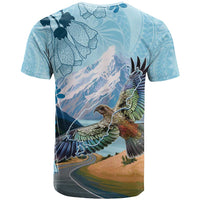 New Zealand South Island T Shirt Te Waipounamu Aoraki Kea Bird