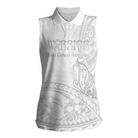 Polynesia Brain Cancer Awareness Women Sleeveless Polo Shirt In May We Wear Grey LT14 Female White - Polynesian Pride