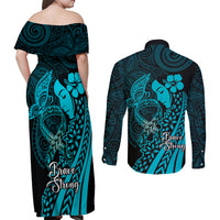 Polynesia World Ovarian Cancer Day Couples Matching Off Shoulder Maxi Dress and Long Sleeve Button Shirt You Matter Polynesian Women