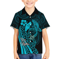 Polynesia World Ovarian Cancer Day Family Matching Long Sleeve Bodycon Dress and Hawaiian Shirt You Matter Polynesian Women