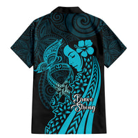 Polynesia World Ovarian Cancer Day Family Matching Mermaid Dress and Hawaiian Shirt You Matter Polynesian Women