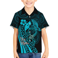 Polynesia World Ovarian Cancer Day Family Matching Short Sleeve Bodycon Dress and Hawaiian Shirt You Matter Polynesian Women