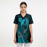Polynesia World Ovarian Cancer Day Scrub Top You Matter Polynesian Women - Polynesian Pride