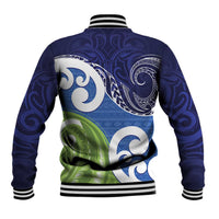 Southland New Zealand Baseball Jacket Maori Koru Flag Color LT14 - Polynesian Pride