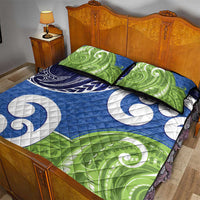 Southland New Zealand Quilt Bed Set Maori Koru Flag Color