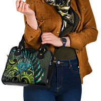 Southland Takehe Pounama Shoulder Handbag Aotearoa Poutama Paua Shell Fern LT14 - Polynesian Pride
