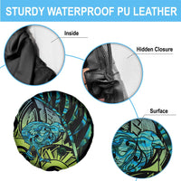 Southland Takehe Pounama Spare Tire Cover Aotearoa Poutama Paua Shell Fern