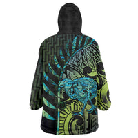 Southland Takehe Pounama Wearable Blanket Hoodie Aotearoa Poutama Paua Shell Fern
