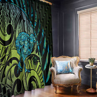 Southland Takehe Pounama Window Curtain Aotearoa Poutama Paua Shell Fern