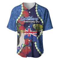 Southland Anniversary Day Baseball Jersey Murihiku 1861 Maori Bird Mix Pohutukawa