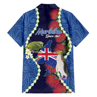 Southland Anniversary Day Family Matching Long Sleeve Bodycon Dress and Hawaiian Shirt Murihiku 1861 Maori Bird Mix Pohutukawa LT14 - Polynesian Pride