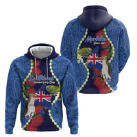 Southland Anniversary Day Hoodie Murihiku 1861 Maori Bird Mix Pohutukawa