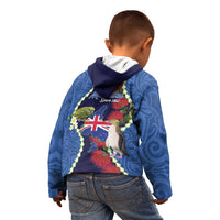 Southland Anniversary Day Kid Hoodie Murihiku 1861 Maori Bird Mix Pohutukawa