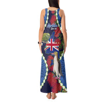 Southland Anniversary Day Tank Maxi Dress Murihiku 1861 Maori Bird Mix Pohutukawa