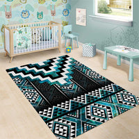 Paua Shell Taniko Pattern Aotearoa Area Rug Niho Taniwha Mix Poutama