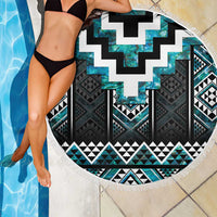 Paua Shell Taniko Pattern Aotearoa Beach Blanket Niho Taniwha Mix Poutama