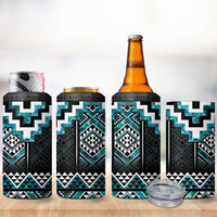 Paua Shell Taniko Pattern Aotearoa 4 in 1 Can Cooler Tumbler Niho Taniwha Mix Poutama