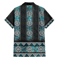 Paua Shell Taniko Pattern Aotearoa Family Matching Long Sleeve Bodycon Dress and Hawaiian Shirt Niho Taniwha Mix Poutama LT14 - Polynesian Pride