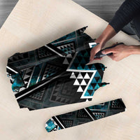 Paua Shell Taniko Pattern Aotearoa Umbrella Niho Taniwha Mix Poutama - Polynesian Pride