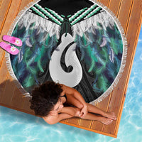 Aotearoa Korowai Motif Beach Blanket Hei Matau Poutama Maori Pattern