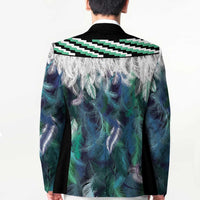 Aotearoa Korowai Motif Blazer Hei Matau Poutama Maori Pattern - Polynesian Pride