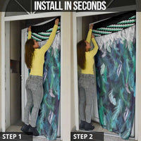 Aotearoa Korowai Motif Door Cover Hei Matau Poutama Maori Pattern - Polynesian Pride