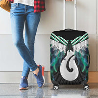 Aotearoa Korowai Motif Luggage Cover Hei Matau Poutama Maori Pattern