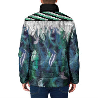 Aotearoa Korowai Motif Padded Jacket Hei Matau Poutama Maori Pattern LT14 - Polynesian Pride