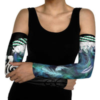 Aotearoa Korowai Motif Arm Sleeves Hei Manaia Poutama Maori Pattern - Polynesian Pride