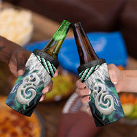 Aotearoa Korowai Motif 4 in 1 Can Cooler Tumbler Hei Manaia Poutama Maori Pattern