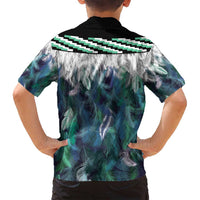 Aotearoa Korowai Motif Family Matching Summer Maxi Dress and Hawaiian Shirt Hei Manaia Poutama Maori Pattern