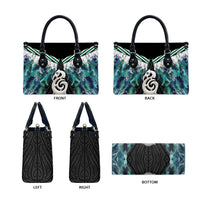 Aotearoa Korowai Motif Leather Bag Hei Manaia Poutama Maori Pattern - Polynesian Pride
