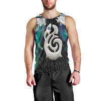 Aotearoa Korowai Motif Men Tank Top Hei Manaia Poutama Maori Pattern