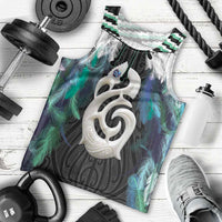 Aotearoa Korowai Motif Men Tank Top Hei Manaia Poutama Maori Pattern