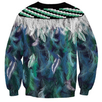 Aotearoa Korowai Motif Sweatshirt Hei Manaia Poutama Maori Pattern LT14 - Polynesian Pride
