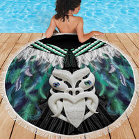 Aotearoa Korowai Motif Beach Blanket Maori Wheku Poutama