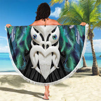 Aotearoa Korowai Motif Beach Blanket Maori Wheku Poutama