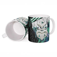 Aotearoa Korowai Motif Ceramic Mug Maori Wheku Poutama - Polynesian Pride