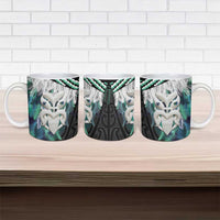 Aotearoa Korowai Motif Ceramic Mug Maori Wheku Poutama - Polynesian Pride