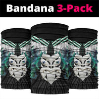 Aotearoa Korowai Motif Neck Gaiter Maori Wheku Poutama - Polynesian Pride