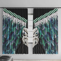 Aotearoa Korowai Motif Window Curtain Maori Wheku Poutama