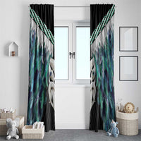 Aotearoa Korowai Motif Window Curtain Maori Wheku Poutama